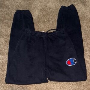 Champion Blue Sweatpants Relaxed Fit Cotton-Blend - Vintage - XS B7